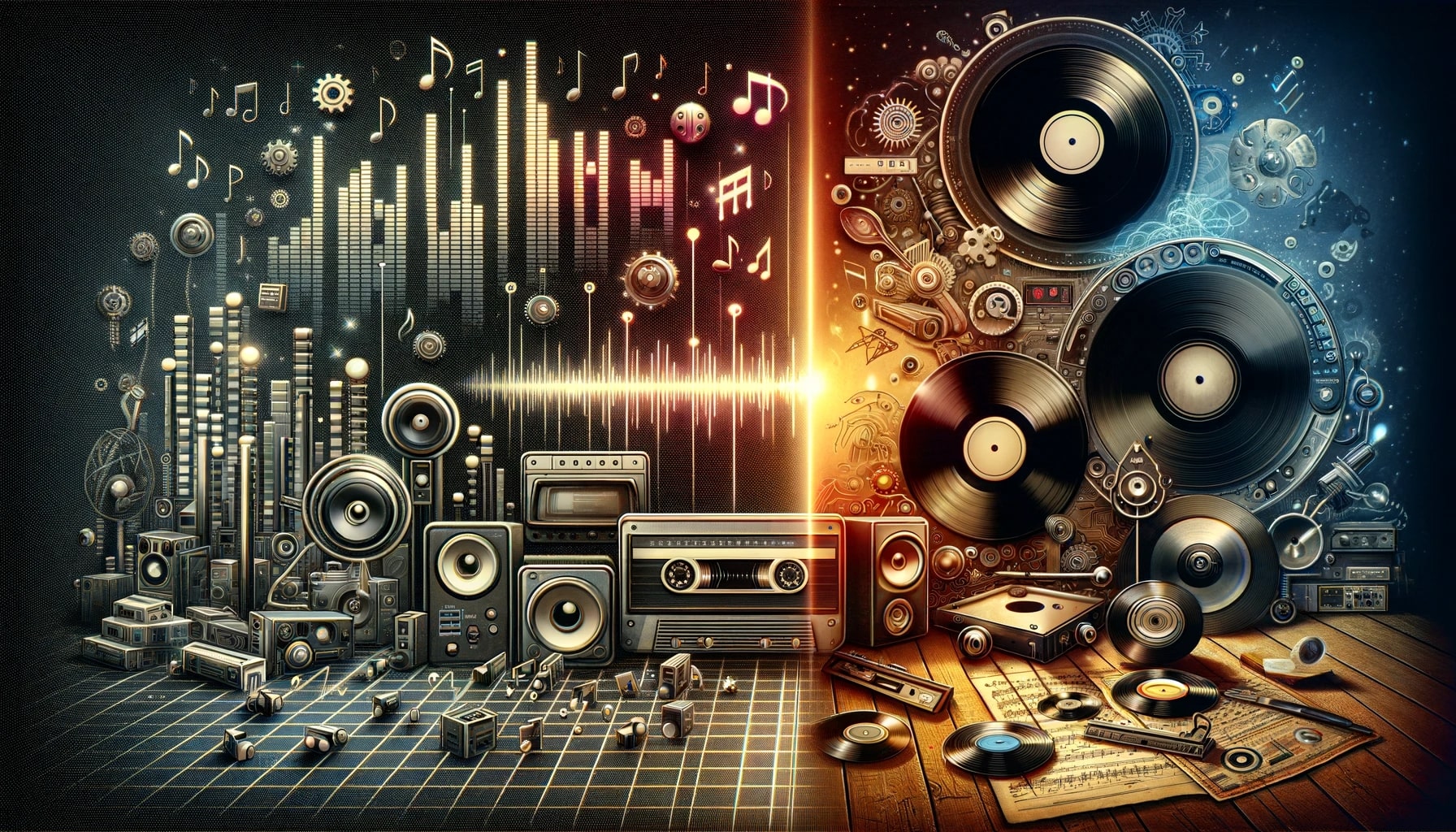 Illustration du traitement de fichiers audio numériques
